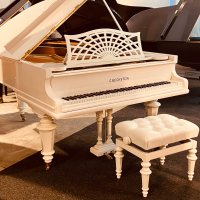 C. Bechstein B 203 restauré — 1925, blanc poli