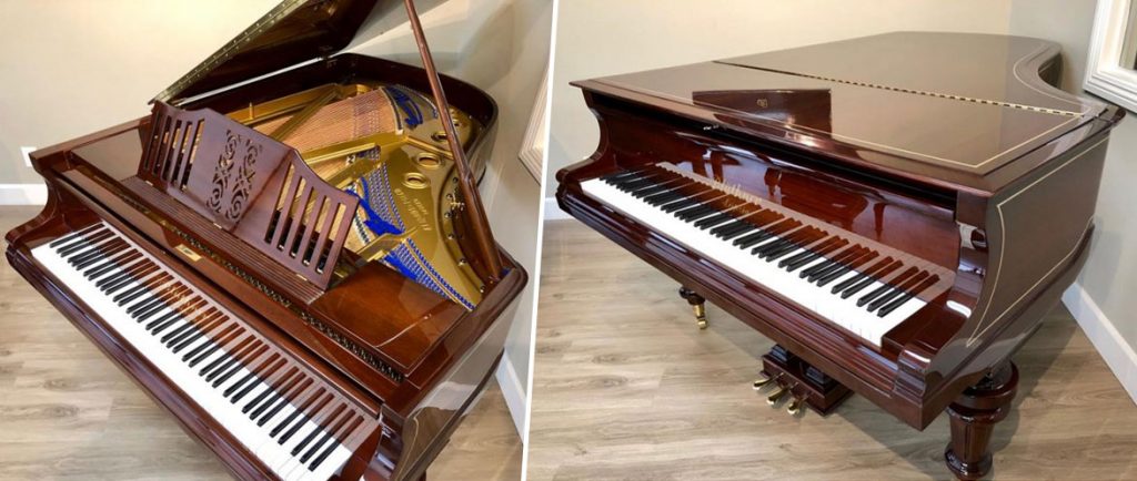 The whole instrument with open and closed lid - how to sell a used piano
