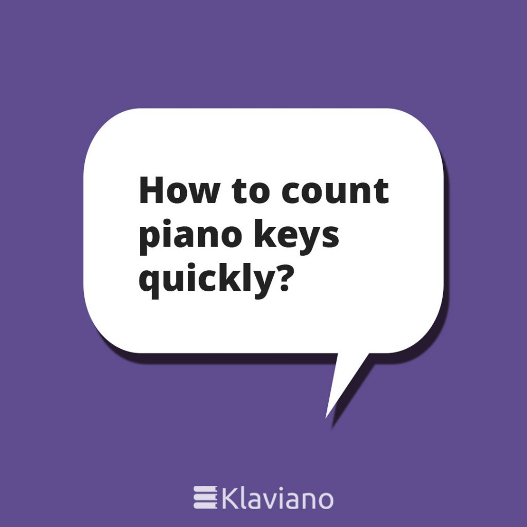 How to count piano keys quickly?